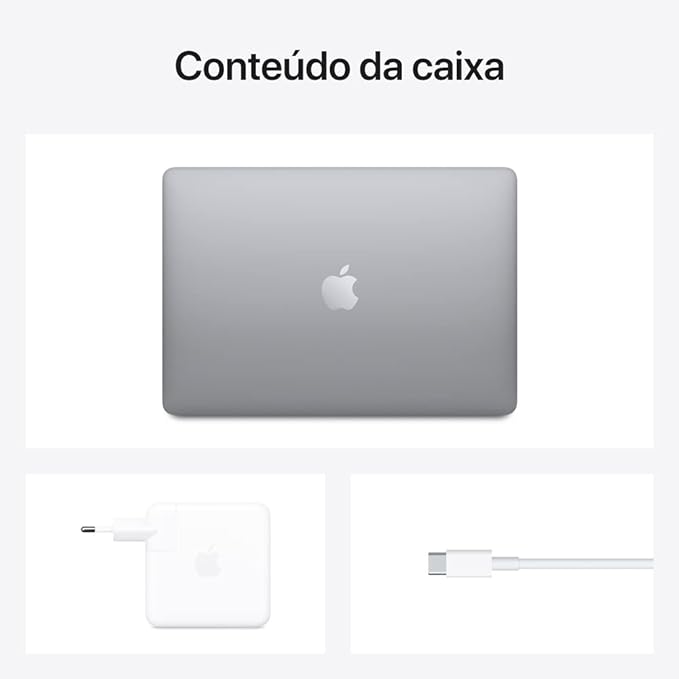 Apple notebook MacBook Air (de 13 polegadas, Processador M1 da Apple com CPU 8‑core e GPU 7‑core, 8 GB RAM, 256 GB) - Cinza espacial