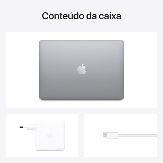 Apple notebook MacBook Air (de 13 polegadas, Processador M1 da Apple com CPU 8‑core e GPU 7‑core, 8 GB RAM, 256 GB) - Cinza espacial