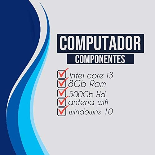 Computador Pc Completo Intel Core i3 8GB HD 500GB Wi-fi