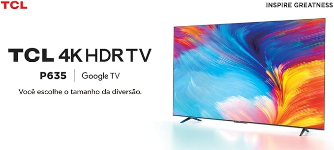 Smart TV LED 50" 4K UHD TCL 50P635 - Google TV, Wifi, HDMI