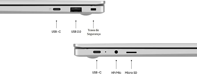 NOTEBOOK SAMSUNG GALAXY BOOK GO 4GB 128GB 14'' WIN 11 PRO, Prata