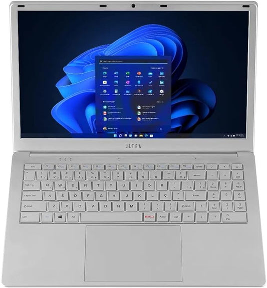 Notebook Ultra, W11 Home, Processador Intel Celeron N4020, Memória 4GB 120GB SSD, Tela 15,6 Pol, Microsoft 365 Personal com 1TB na Nuvem Prata – UB220