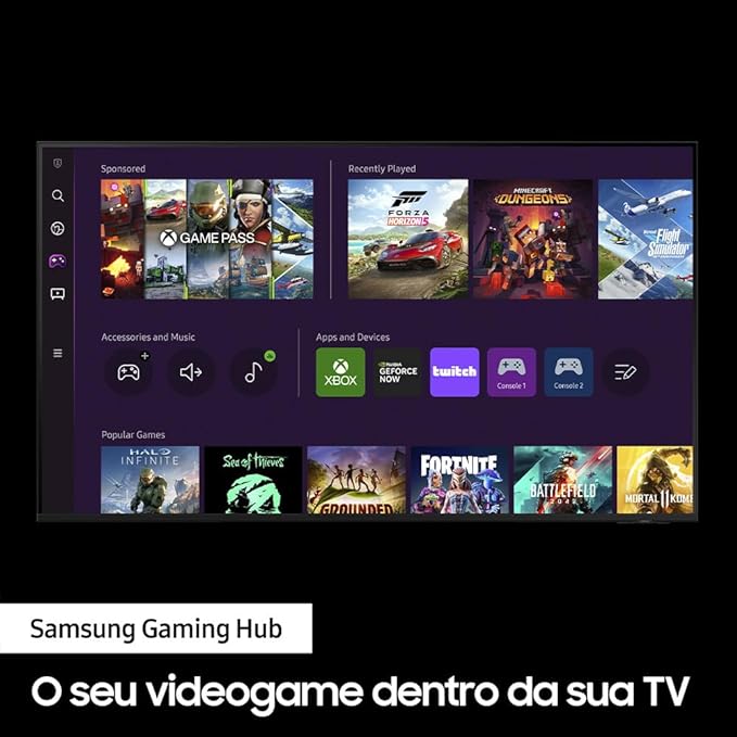 Smart TV Samsung UHD 4K 58CU7700 2023, Processador Crystal 4K, Gaming Hub Tela sem Limites 58" 58"