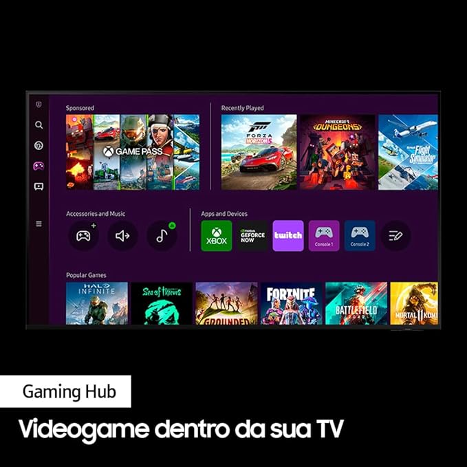 Samsung Smart TV QLED 4K Q60C 2023 Modo Game Tela sem limites 50" 50"