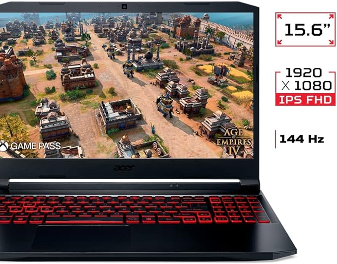 Acer Notebook Gamer Nitro 5 AN515-57-59AT Core I5 11º Geração 8GB RAM 512GB SSD (GTX 1650) 15,6 Full HD IPS 144Hz Retroiluminado na cor vermelha Windows 11 Home